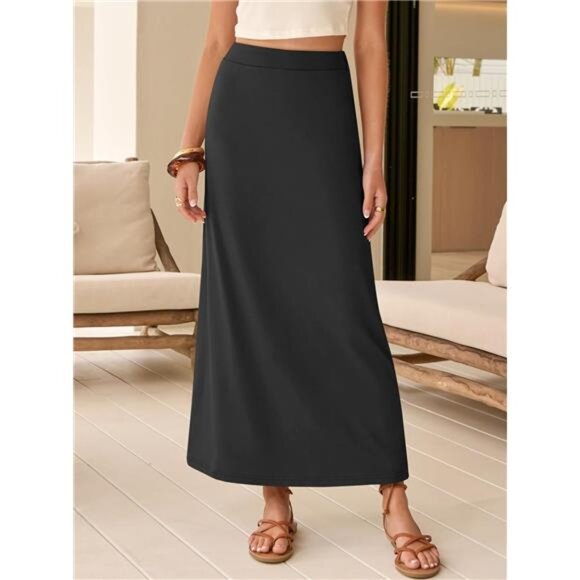 Maxi Skirts for Women Ankle Length Black - Picture 1 of 5
